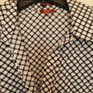Talbots B&W Blouse
